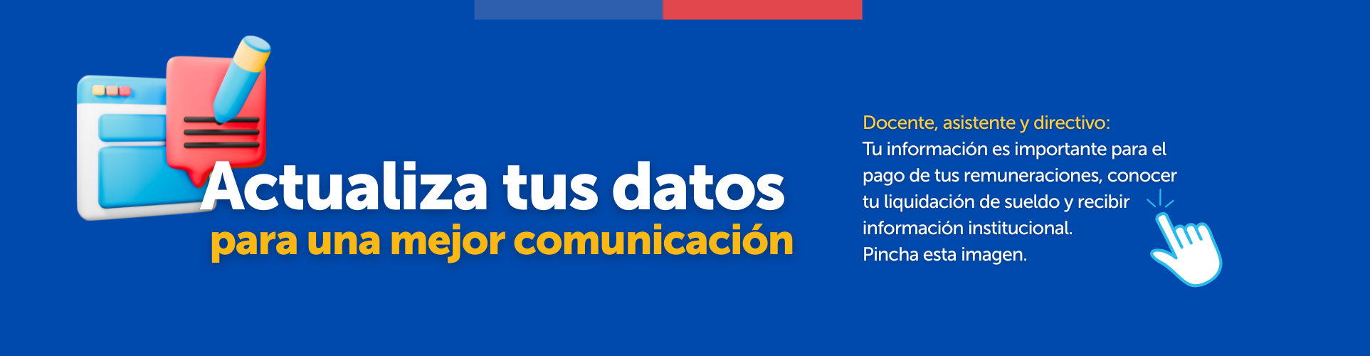 Banner actualiza tus datos