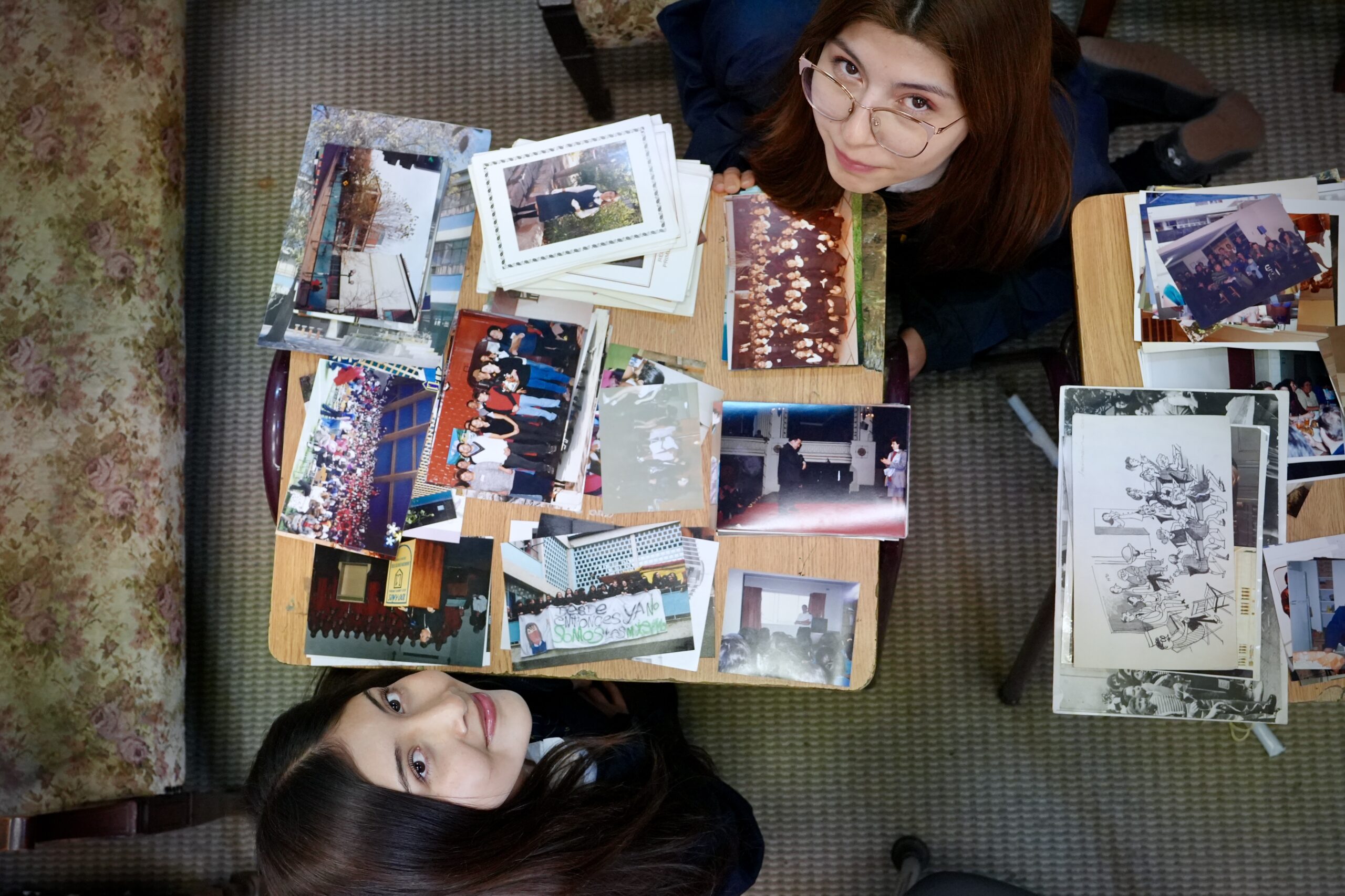 Estudiantes en el Liceo 1 Javiera Carrera Taller de Patrimonios